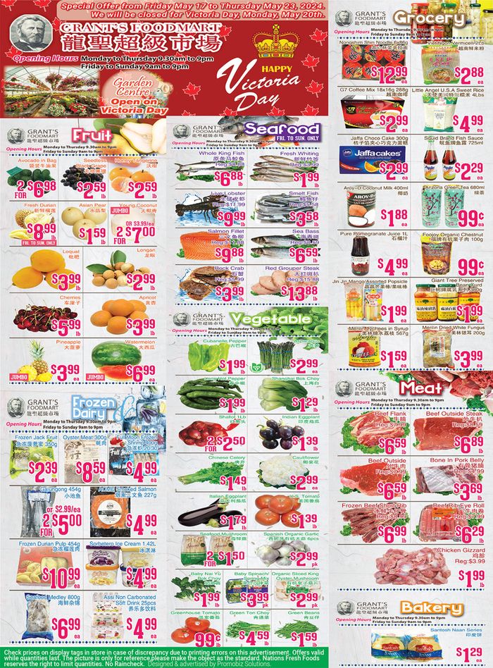 Oceans Fresh Food Market catalogue in Toronto | Victoria Day Sale | 2024-05-17 - 2024-05-31