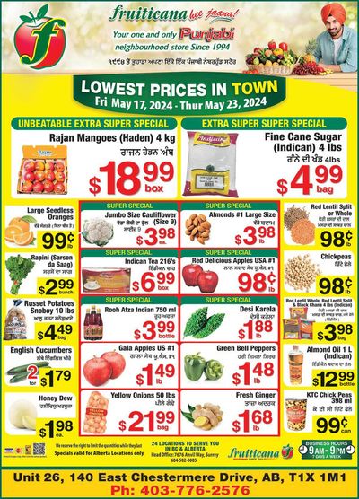 Grocery offers in Abbotsford | Weekly Flyer in Fruiticana | 2024-05-18 - 2024-06-01