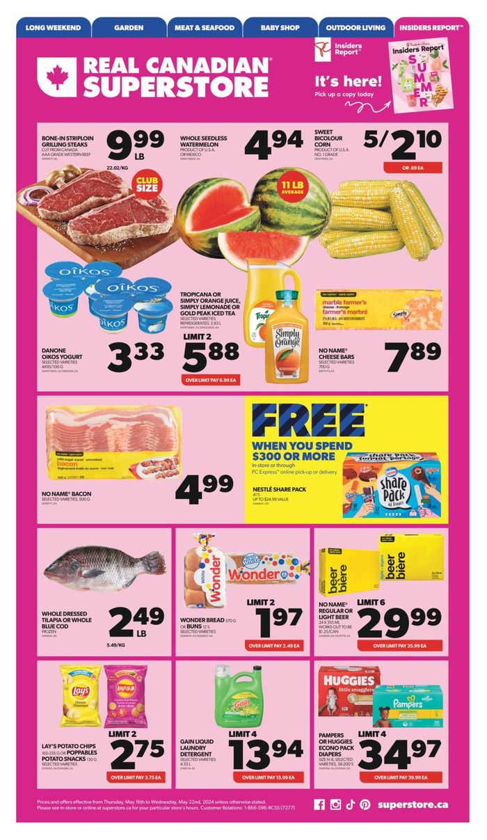 Real Canadian Superstore catalogue in Regina | Weekly Flyer | 2024-05-16 - 2024-05-22
