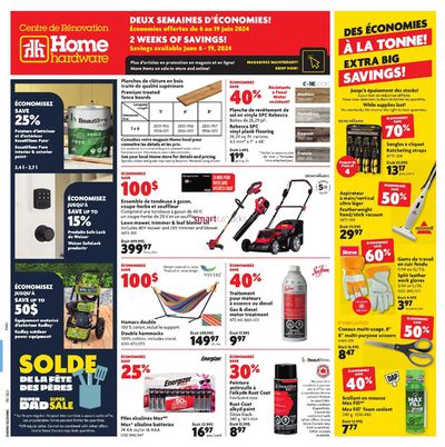 Home Hardware catalogue in Kanata | Deux Semaines D'economies | 2024-06-06 - 2024-06-19
