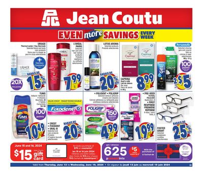 Jean Coutu catalogue in Saint-Louis-de-Kent | Even More Savings Flyer | 2024-06-13 - 2024-06-19