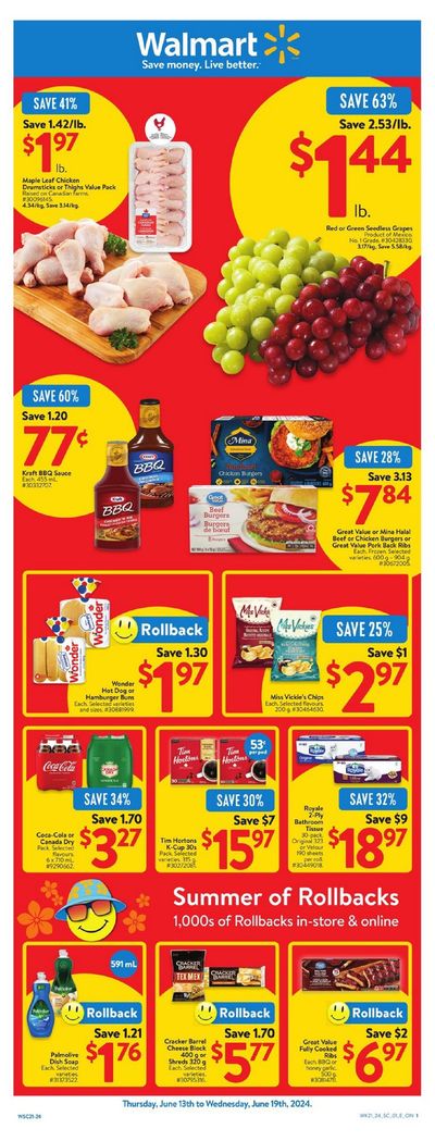 Grocery offers in Saint-Alexandre-de-Kamouraska QC | Walmart flyer in Walmart | 2024-06-13 - 2024-06-19