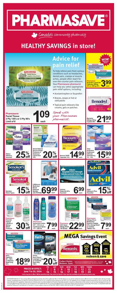 Pharmasave catalogue in Carlyle | Pharmasave weekly flyer | 2024-06-07 - 2024-06-20