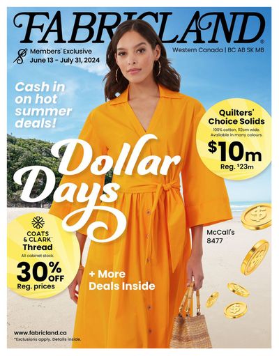Fabricland catalogue in Thunder Bay | West Flyer | 2024-06-13 - 2024-07-31