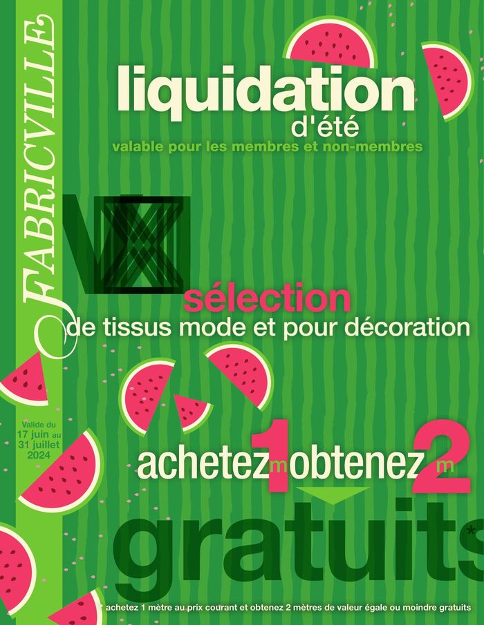 Fabricville catalogue | Liquidation D'ete | 2024-06-18 - 2024-07-31