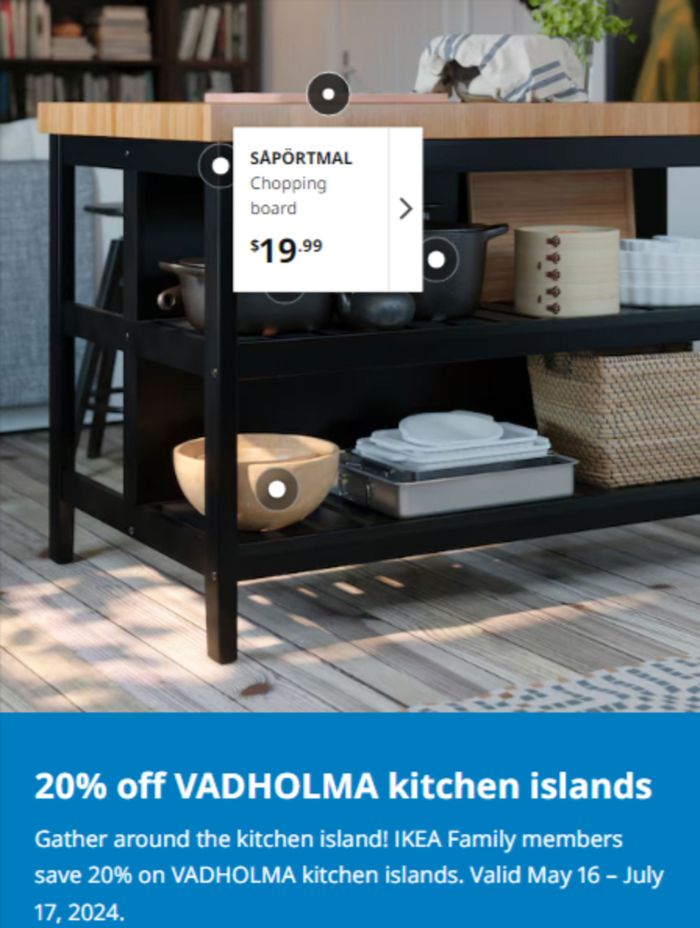 IKEA catalogue in Brampton | 20% off VADHOLMA kitchen islands | 2024-06-20 - 2024-07-17