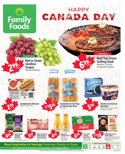 Grocery offers in Hodgson MB | Our best bargains in Family Foods | 2024-06-27 - 2024-07-11