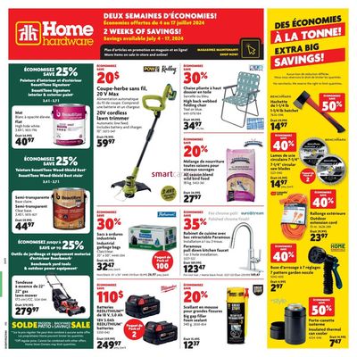Garden & DIY offers in Hodgson MB | Current deals and offers in Home Hardware | 2024-07-04 - 2024-07-17