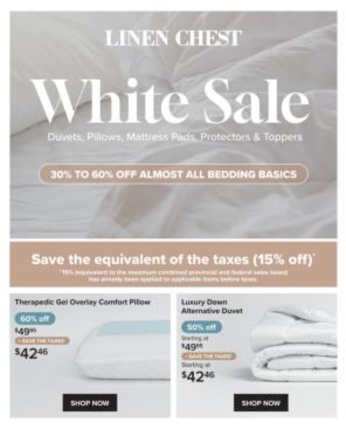 Linen Chest catalogue | Linen Chest Flyer I Shop our White Sale | 2024-07-19 - 2024-08-02