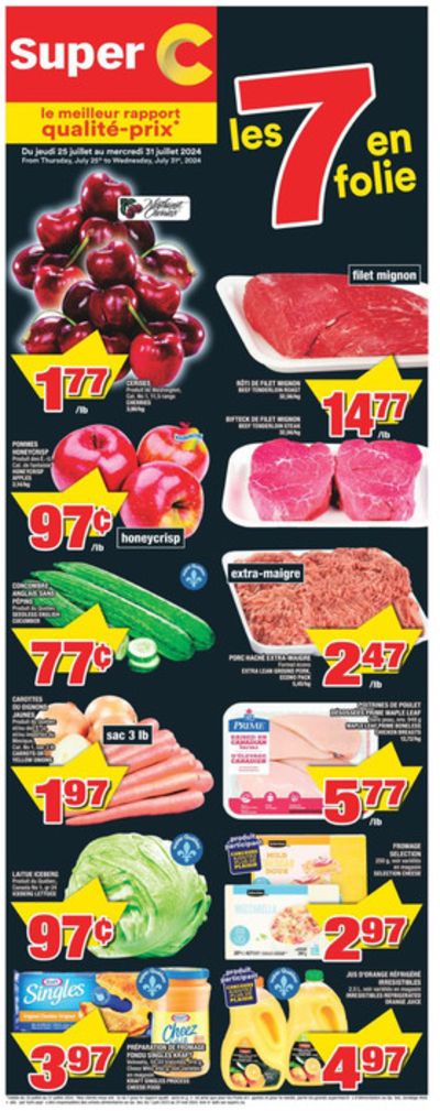 Super C catalogue in Sherbrooke QC | Great discounts on selected products | 2024-07-25 - 2024-07-31