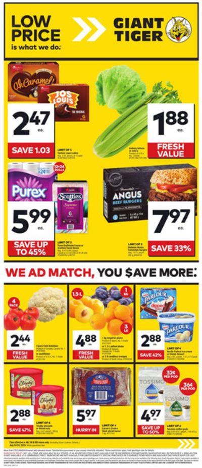 Grocery offers in Meadow Lake | Top deals and discounts in Giant Tiger | 2024-07-24 - 2024-07-30