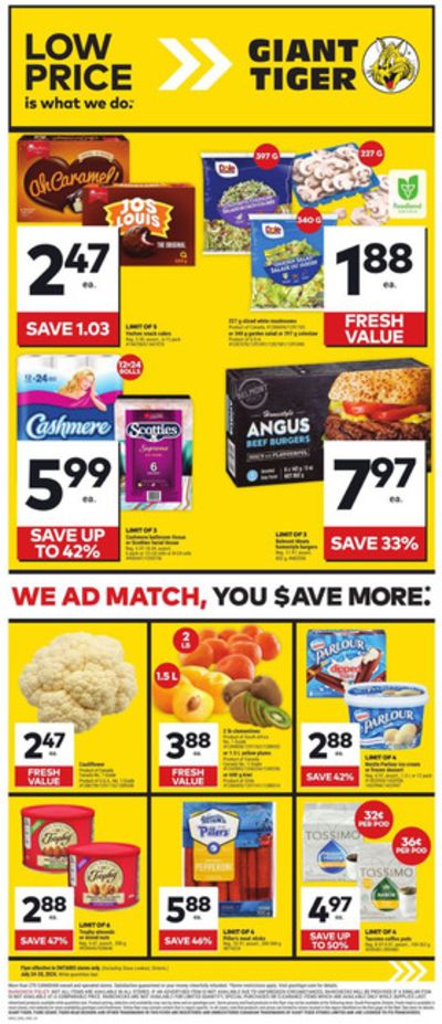 Grocery offers in Bolton | Save now with our deals in Giant Tiger | 2024-07-24 - 2024-07-30