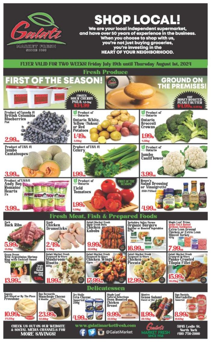 Galati Market Fresh catalogue in Toronto | Current deals and offers | 2024-07-23 - 2024-08-01