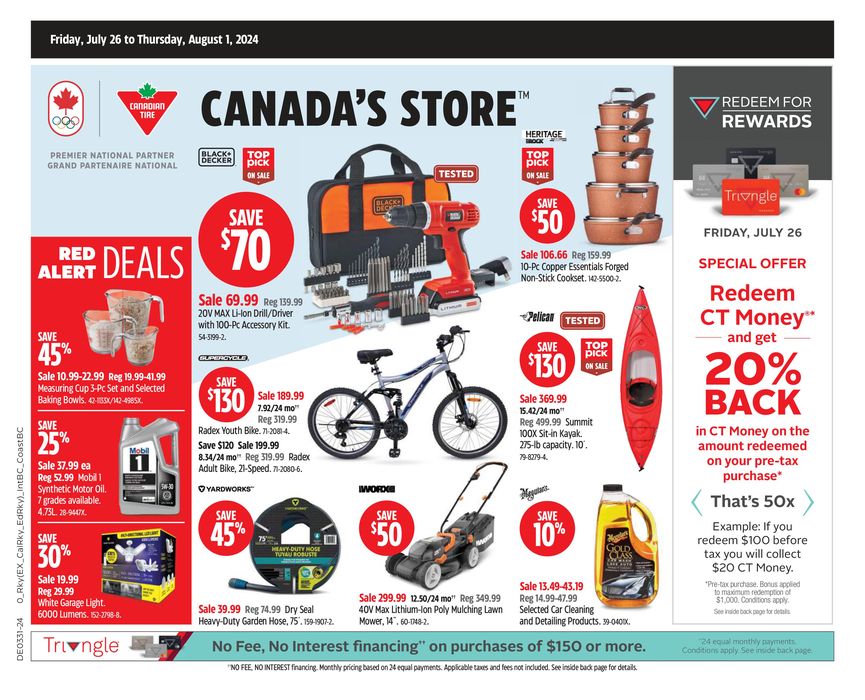 Canadian Tire catalogue in Vancouver | Our best bargains | 2024-07-26 - 2024-08-01