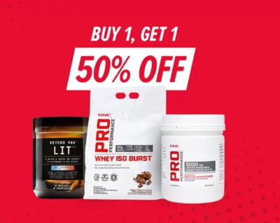 Pharmacy & Beauty offers in Thunder Bay | Buy 1 Get 1 50% Off in GNC | 2024-07-24 - 2024-08-07