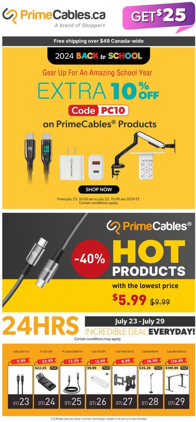 Electronics offers in North Battleford | Back To School Deals in Primecables | 2024-07-24 - 2024-07-30