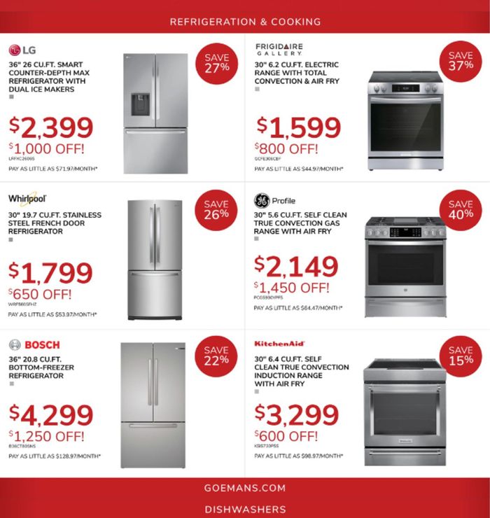 Goemans Appliances catalogue in Toronto | Current deals and offers | 2024-07-24 - 2024-07-31