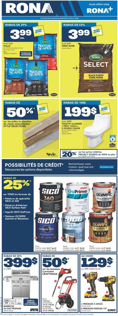 RONA catalogue in Saint-Jean-sur-Richelieu | Current bargains and offers | 2024-07-25 - 2024-07-31
