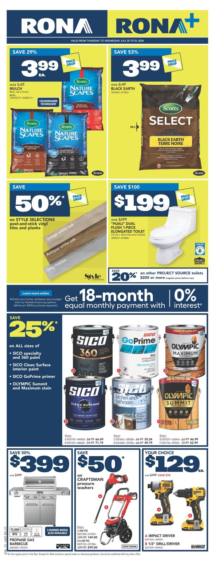RONA catalogue in Toronto | Exclusive deals for our customers | 2024-07-25 - 2024-07-31
