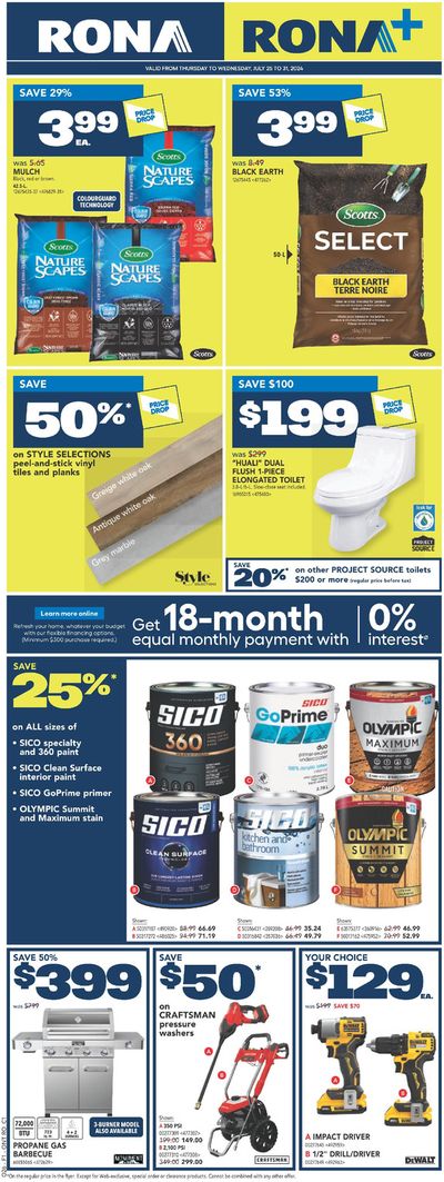 Garden & DIY offers in North York | Exclusive deals for our customers in RONA | 2024-07-25 - 2024-07-31