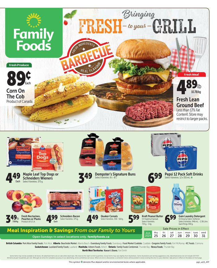Family Foods catalogue in Calgary | BBQ Party | 2024-07-25 - 2024-08-08