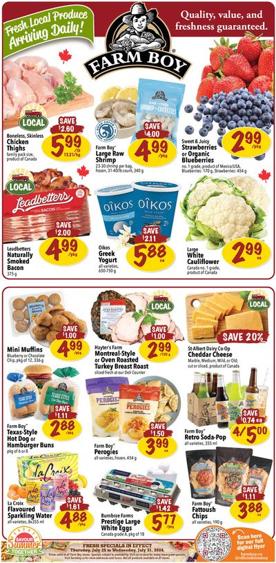 Grocery offers in Ottawa | Farm Boy weekly flyer in Farm Boy | 2024-07-25 - 2024-08-08