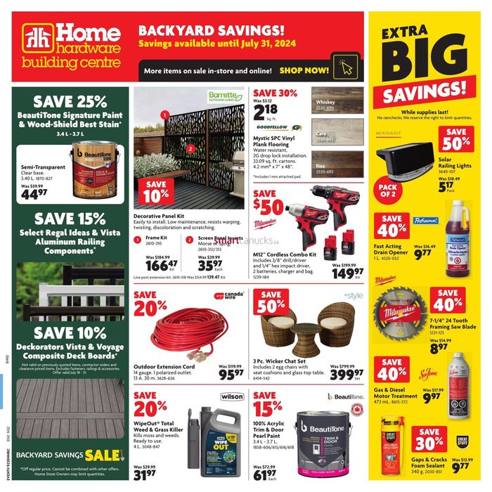 Home Hardware catalogue | Our best offers for you | 2024-07-25 - 2024-07-31