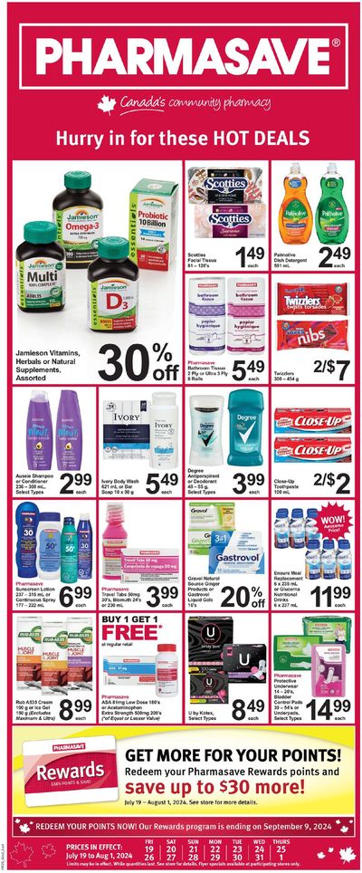 Pharmacy & Beauty offers in Edmonton | Special offers for you in Pharmasave | 2024-07-26 - 2024-08-09