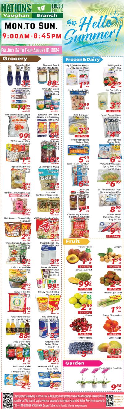 Grocery offers in Hamilton | Discounts and promotions in Nations Fresh Foods | 2024-07-26 - 2024-08-09