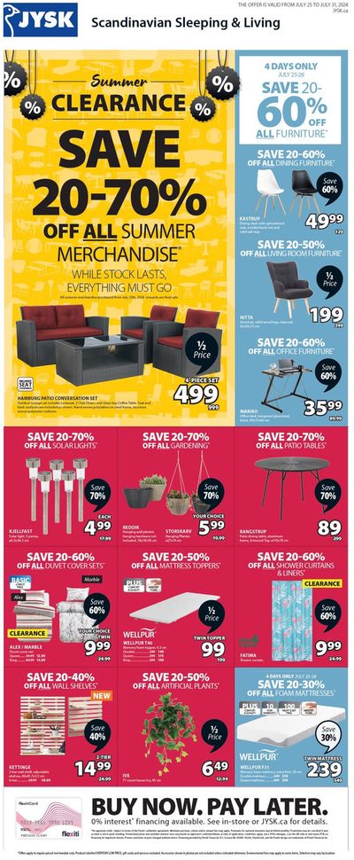 Home & Furniture offers in Calgary | This week's offer Flyer in JYSK | 2024-07-26 - 2024-08-09