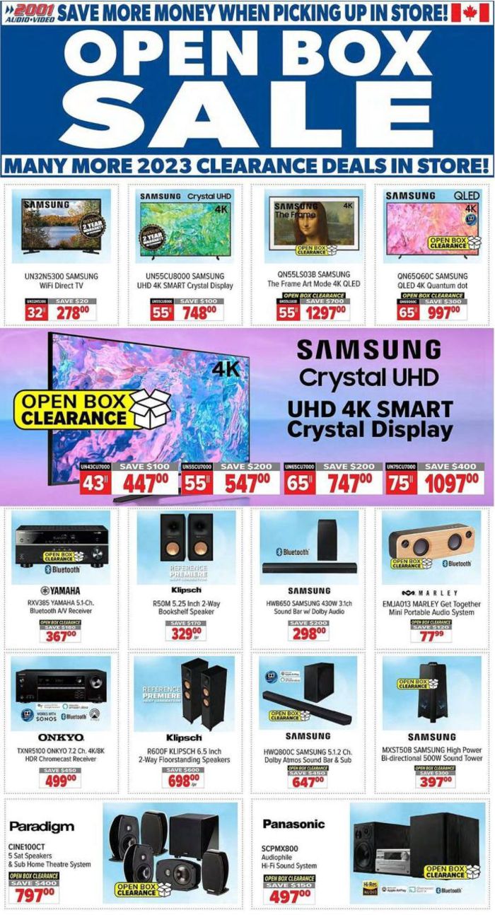 2001 Audio Video catalogue | 2001 Audio Video weekly flyer | 2024-07-26 - 2024-08-02