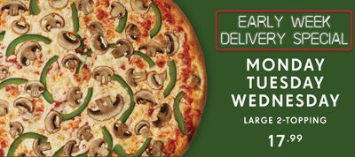 Restaurants offers in Toronto | EARLY WEEK DELIVERY SPECIAL in Pizza Nova | 2024-07-26 - 2024-08-09