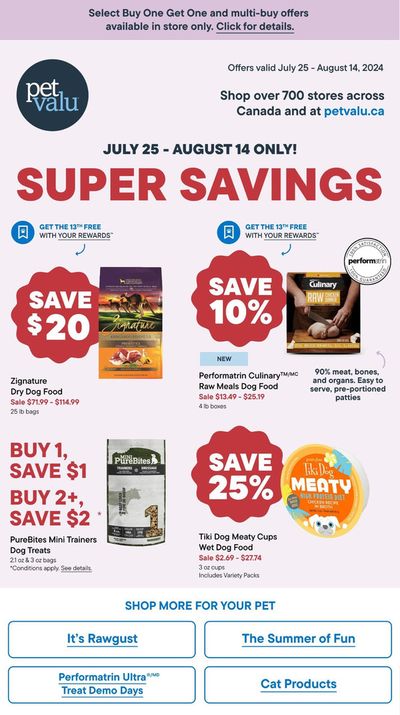 Grocery offers in Halifax | Super Savings in Petvalu | 2024-07-26 - 2024-08-14