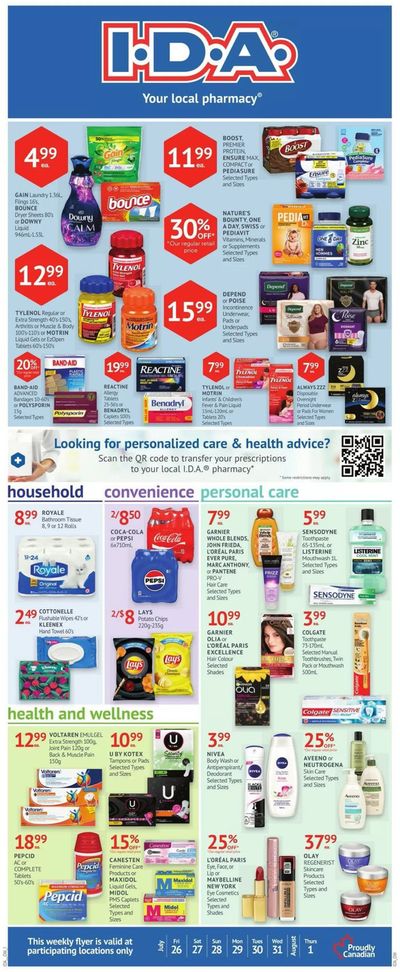 Pharmacy & Beauty offers in Edmonton | Current deals and offers in IDA Pharmacy | 2024-07-26 - 2024-08-01