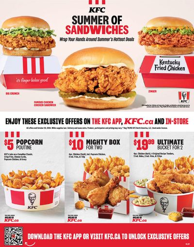 KFC catalogue in Calgary | SUMMER OF SANDWICHES | 2024-08-06 - 2024-10-20