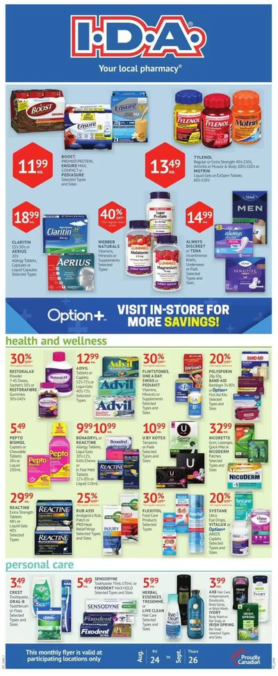 Pharmacy & Beauty offers in Treherne | Current deals and offers in IDA Pharmacy | 2024-08-27 - 2024-09-26