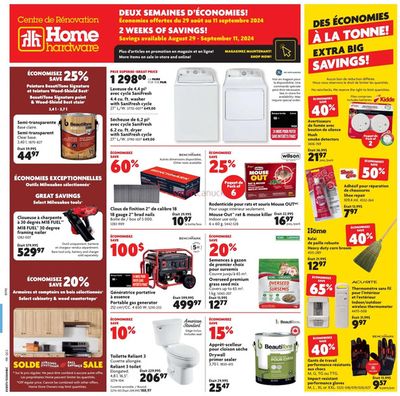 Home Hardware catalogue in Creston BC | Save now with our deals | 2024-08-28 - 2024-09-11