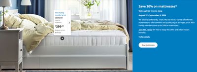 IKEA catalogue in Oshawa | Save 20% on mattresses | 2024-08-30 - 2024-09-08