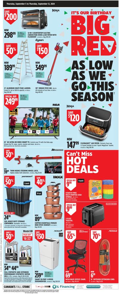 Canadian Tire catalogue in Oshawa | Canadian Tire weekly flyer | 2024-09-05 - 2024-09-12