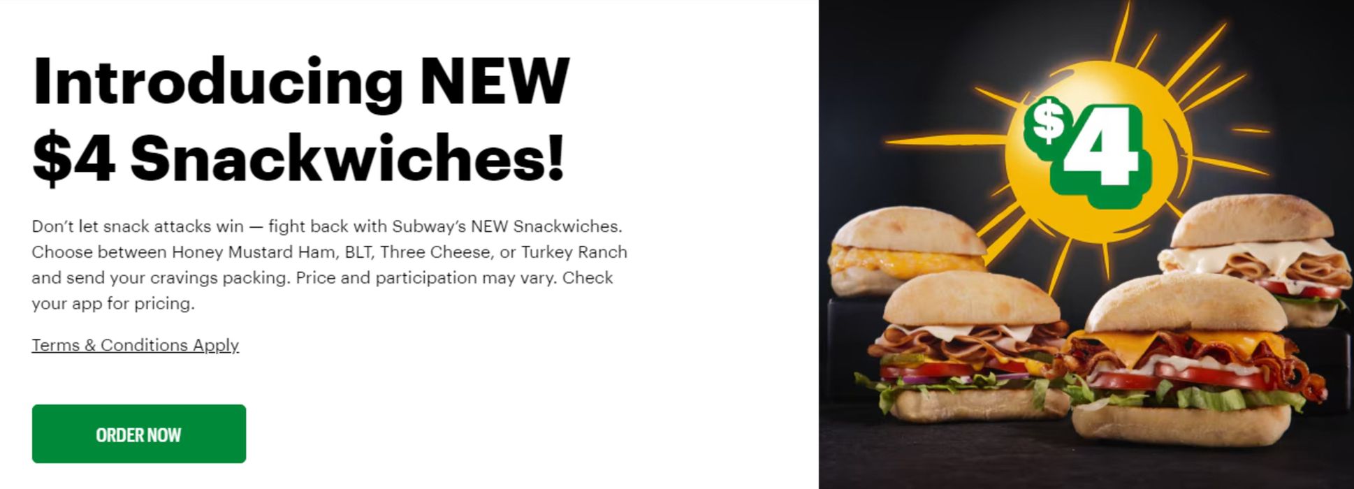 Subway catalogue in Mississauga | Introducing NEW $4 Snackwiches! | 2024-09-02 - 2024-09-16