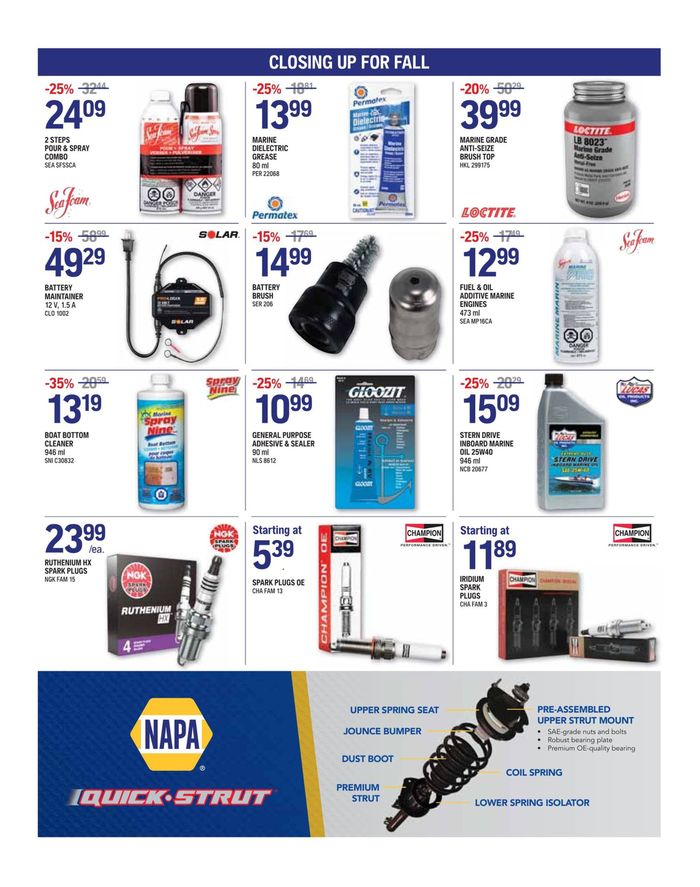 NAPA Auto Parts catalogue in Milton | Flyer | 2024-09-01 - 2024-09-30