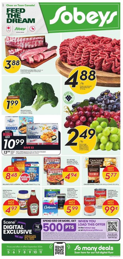 Sobeys catalogue in Red Deer | Attractive special offers for everyone | 2024-09-05 - 2024-09-11