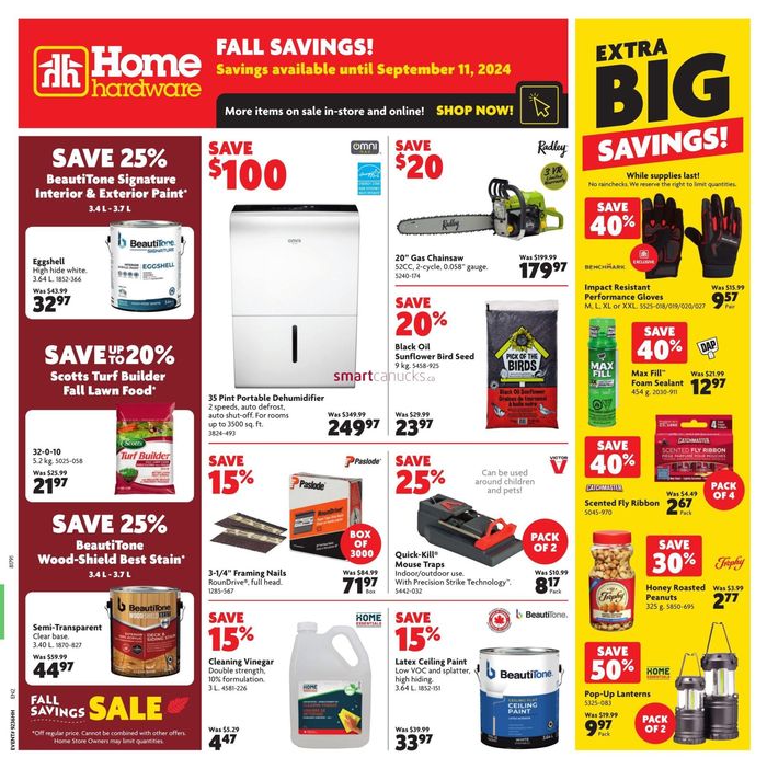 Home Hardware catalogue in Creston BC | Discover attractive offers | 2024-09-05 - 2024-09-11