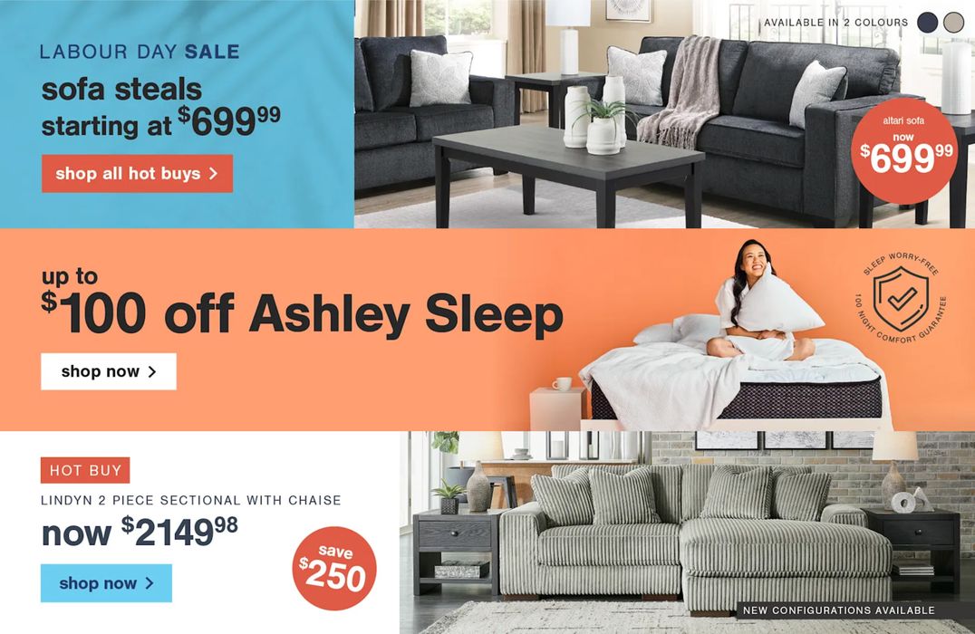 Ashley Furniture catalogue in Regina | Current deals and offers | 2024-09-09 - 2024-09-23