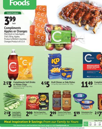 Grocery offers in Kindersley | Exclusive deals and bargains in Family Foods | 2024-09-12 - 2024-09-26