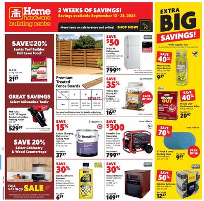 Home Hardware catalogue in Hamiota | Home Hardware weekly flyer | 2024-09-12 - 2024-09-25