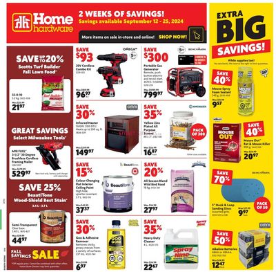 Home Hardware catalogue in Killarney | Current bargains and offers | 2024-09-12 - 2024-09-25