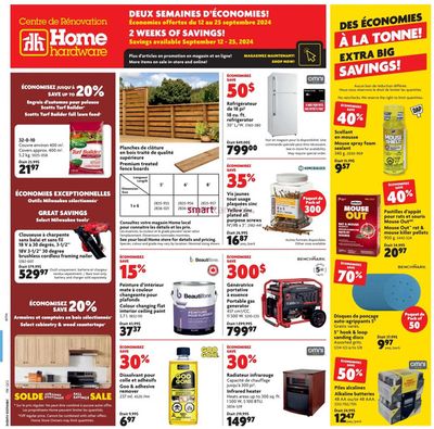 Home Hardware catalogue in Clair | Great offer for bargain hunters | 2024-09-12 - 2024-09-25