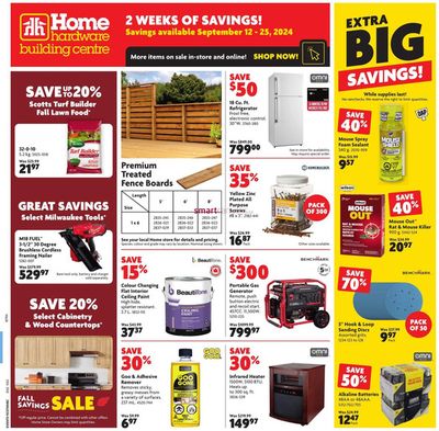 Home Hardware catalogue in Pointe au Baril ON | Top offers for smart savers | 2024-09-12 - 2024-09-25