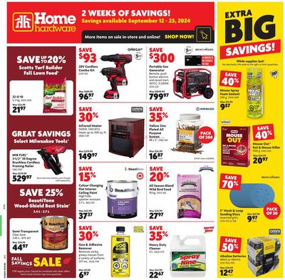 Home Hardware catalogue in Saugeen Shores | Top offers for all bargain hunters | 2024-09-12 - 2024-09-25